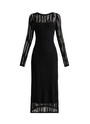 Трикотажное платье с длинным рукавом для женщины Черный цвет